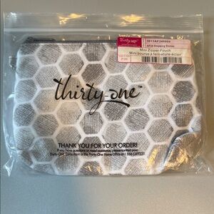thirty-one Gray Mini Zipper Pouch Stepping Stones